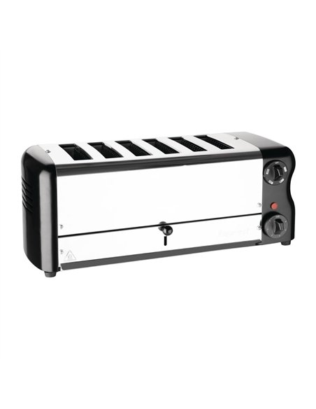Rowlett Esprit 6 Slot Toaster Jet Black with Duraheat Elements & Sandwich Cage