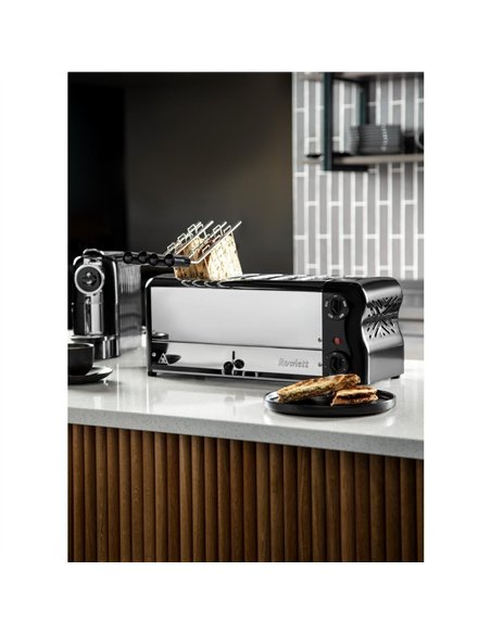 Rowlett Esprit 6 Slot Toaster Jet Black with Duraheat Elements & Sandwich Cage