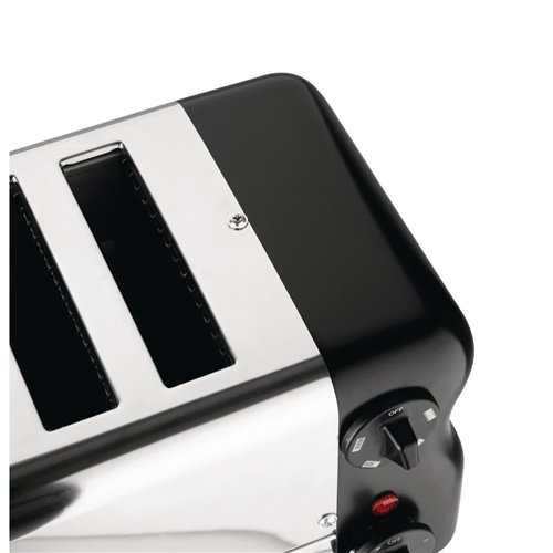 Rowlett Esprit 6 Slot Toaster Jet Black with Duraheat Elements & Sandwich Cage