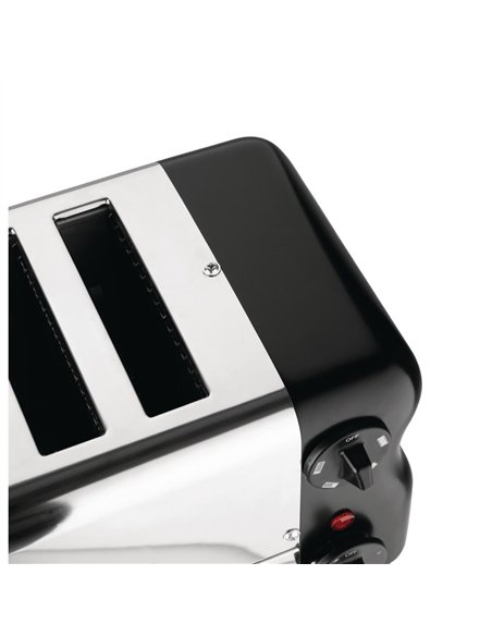 Rowlett Esprit 6 Slot Toaster Jet Black with Duraheat Elements & Sandwich Cage