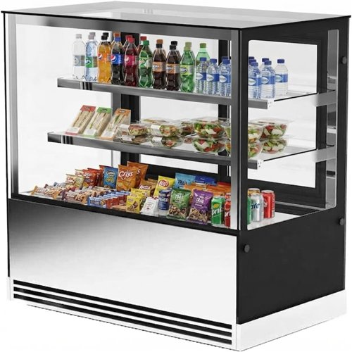 Display Showcase Merchandiser Fridge 545 Litres 2 Shelves 1500×700×1200mm Black &amp Stainless Steel | Stalwart DA-HL1500ER2