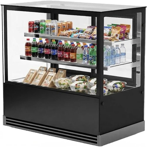 Display Showcase Merchandiser Fridge 545 Litres 2 Shelves 1500×700×1200mm Black | Stalwart DA-HL1500ER2B