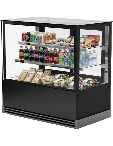 Display Showcase Merchandiser Fridge 545 Litres 2 Shelves 1500×700×1200mm Black | Stalwart DA-HL1500ER2B