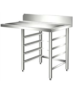 Commercial Stainless Steel Worktable for Rack Conveyor Dishwasher Right Side 1000 x 760 x 880mm | Stalwart DA-DAVS134