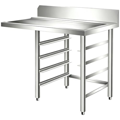 Commercial Stainless Steel Worktable for Rack Conveyor Dishwasher Right Side 1000 x 760 x 880mm | Stalwart DA-DAVS134