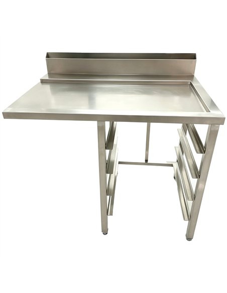 Commercial Stainless Steel Worktable for Rack Conveyor Dishwasher Right Side 1000 x 760 x 880mm | Stalwart DA-DAVS134
