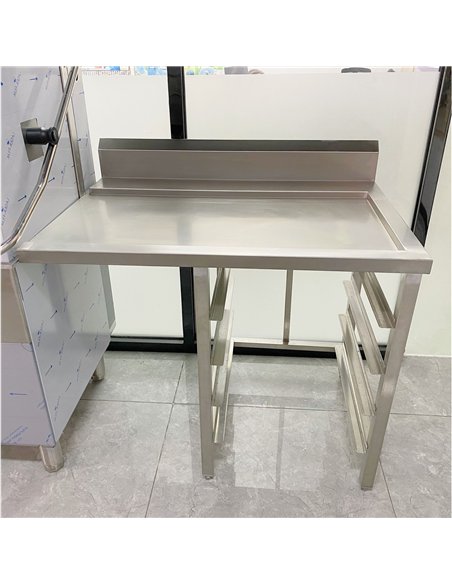 Commercial Stainless Steel Worktable for Rack Conveyor Dishwasher Right Side 1000 x 760 x 880mm | Stalwart DA-DAVS134
