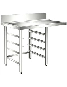 Commercial Stainless Steel Worktable for Rack Conveyor Dishwasher Left Side 1000 x 760 x 880mm | Stalwart DA-DAVS136