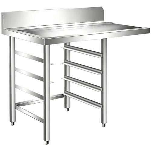 Commercial Stainless Steel Worktable for Rack Conveyor Dishwasher Left Side 1000 x 760 x 880mm | Stalwart DA-DAVS136