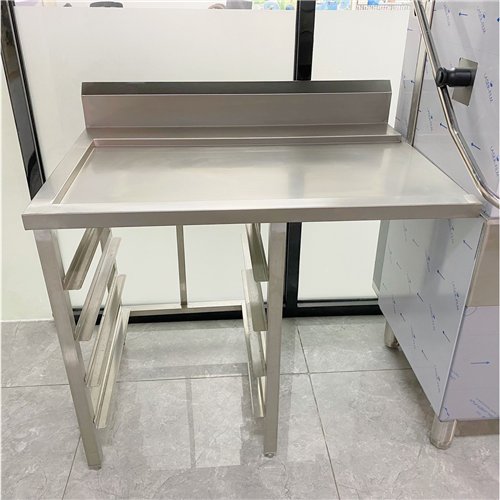 Commercial Stainless Steel Worktable for Rack Conveyor Dishwasher Left Side 1000 x 760 x 880mm | Stalwart DA-DAVS136