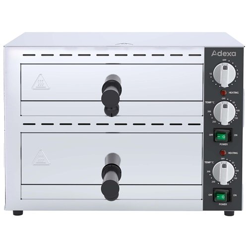 Commercial Double Deck Pizza Oven for 12&quot Pizzas 2.26kW 230V | Stalwart DA-FP03A