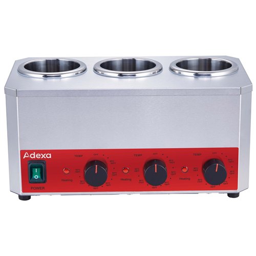Commercial Triple Bottle Sauce Warmer 3 x 1L 600W 230V | Stalwart DA-FZ023A