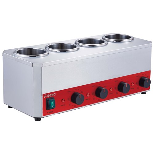 Commercial 4 Bottle Sauce Warmer 4 x 1L 800W 230V | Stalwart DA-FZ024A