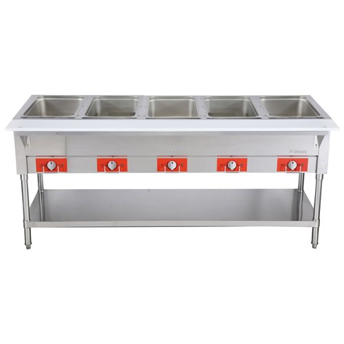 Commercial 5 Bay Dry Heat Food Warming Table for 1/1 GN Pans 3.5kW 230V Hardwired | Stalwart DA-FZ06E