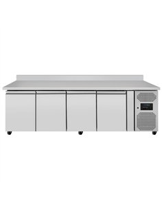 Commercial Refrigerated Counter with Upstand 616L 4 Door GN1/1 2230 x 700 x 860mm | Stalwart DA-THP4200TNEC
