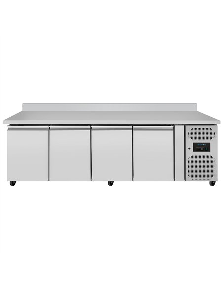 Commercial Refrigerated Counter with Upstand 616L 4 Door GN1/1 2230 x 700 x 860mm | Stalwart DA-THP4200TNEC