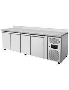 Commercial Refrigerated Counter with Upstand 616L 4 Door GN1/1 2230 x 700 x 860mm | Stalwart DA-THP4200TNEC 2