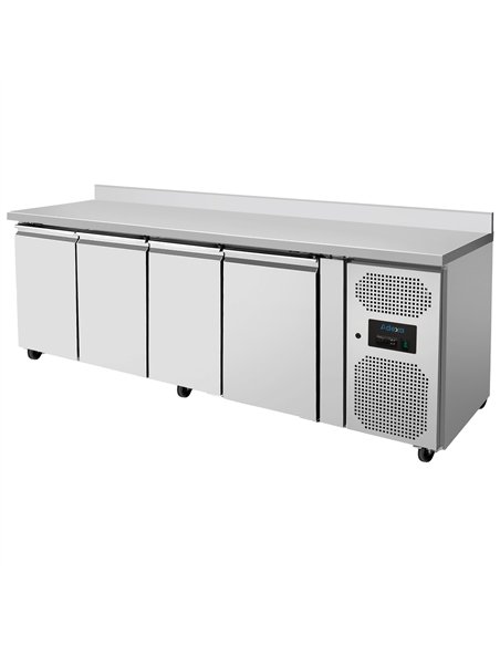 Commercial Refrigerated Counter with Upstand 616L 4 Door GN1/1 2230 x 700 x 860mm | Stalwart DA-THP4200TNEC