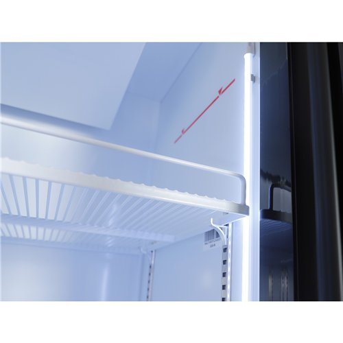 Commercial Upright Display Chiller 615L 2 Glass Door Black 900 x 580 x 1950mm | Stalwart DA-SC900