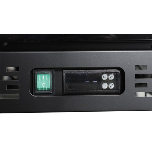 Commercial Upright Display Chiller 615L 2 Glass Door Black 900 x 580 x 1950mm | Stalwart DA-SC900