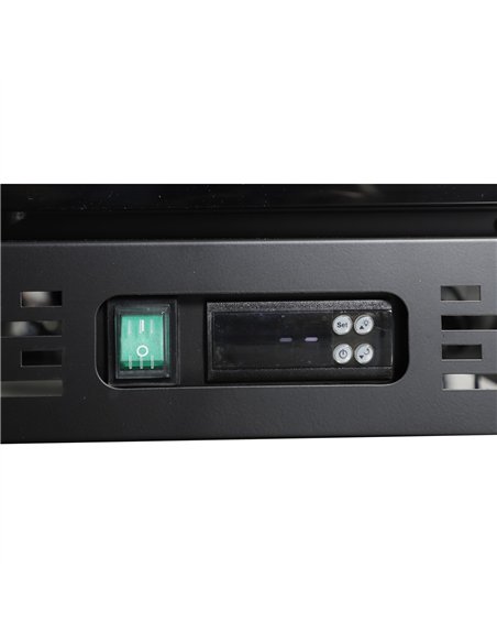 Commercial Upright Display Chiller 615L 2 Glass Door Black 900 x 580 x 1950mm | Stalwart DA-SC900