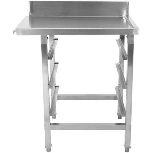 Unloading table Right side 600x650x850mm With dishwasher basket rack With splashback Stainless steel | Stalwart DA- WTF6065L