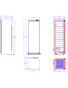 400lt Commercial Freezer Upright cabinet Single door Black | Stalwart DA-DWF400BC 2