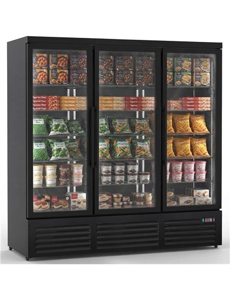 Commercial Display Freezer with Triple Glass door 1450 litres Black | Stalwart DA-KXD1880BLACK