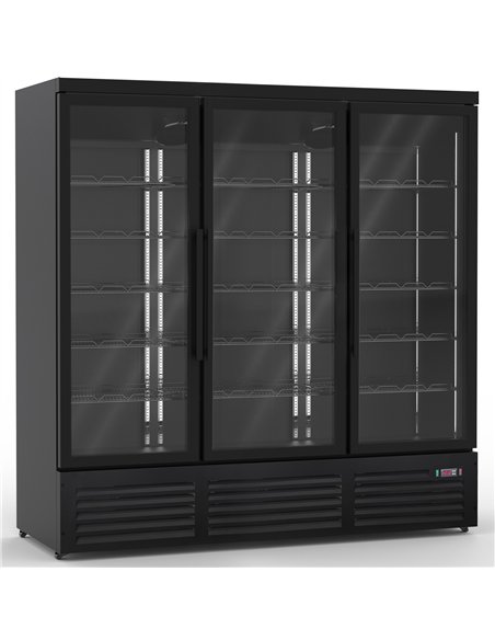 Commercial Display Freezer with Triple Glass door 1450 litres Black | Stalwart DA-KXD1880BLACK