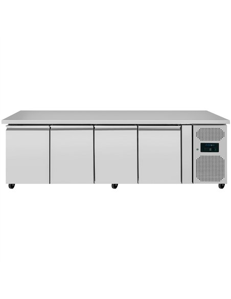 Commercial 4 Door Counter Freezer 460L 2230×600×860mm | Stalwart DA-THSNACK4100BTEC