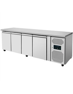 Commercial 4 Door Counter Fridge 460L 2230×600×860mm | Stalwart DA-THSNACK4100TNEC