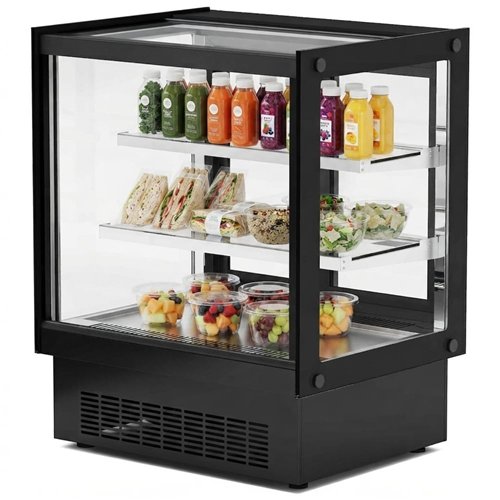 Commercial Refrigerated Display Cabinet 215L 0 to 10°C Ventilated Cooling 900 × 560 × 880mm | Stalwart DA-HL900RTD