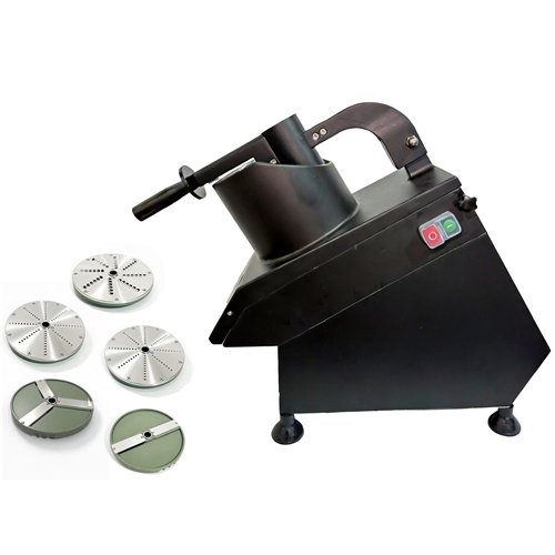 Commercial Fruit and Vegetable Cutter Black 750W with 5 Blades 620 x 250 x 500mm | Stalwart DA-SYC205BLACK