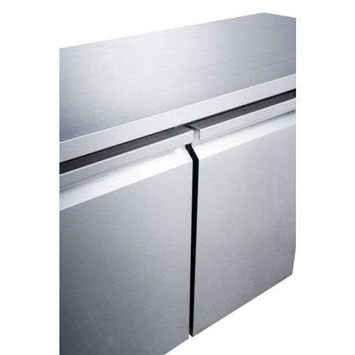 Commercial Refrigerated Counter 2 Door 228L 1349 x 600 x 850mm Fan Assisted Cooling | Stalwart DA-SUP202