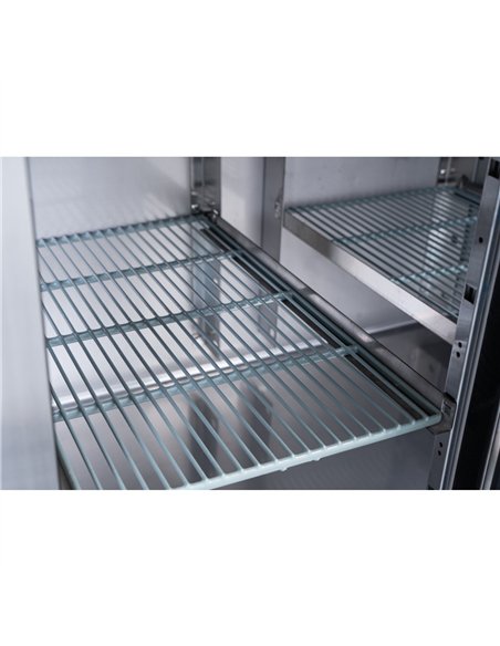 Commercial Refrigerated Counter 2 Door 228L 1349 x 600 x 850mm Fan Assisted Cooling | Stalwart DA-SUP202