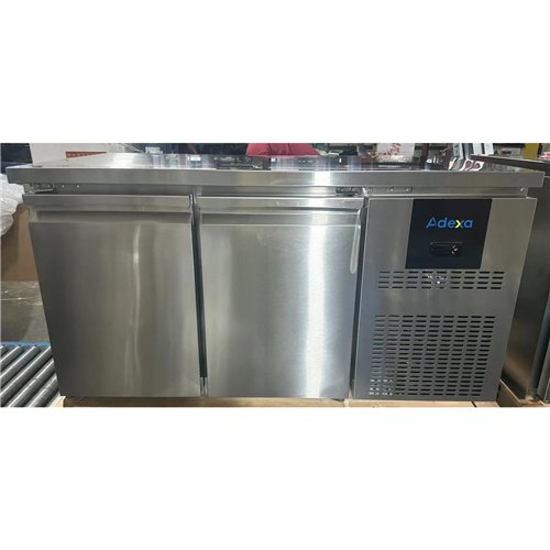 Commercial Refrigerated Counter 2 Door 228L 1349 x 600 x 850mm Fan Assisted Cooling | Stalwart DA-SUP202
