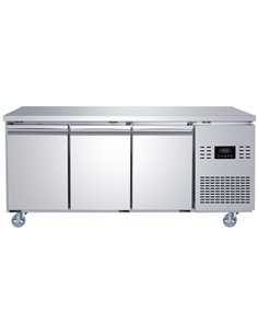 Commercial Refrigerated Counter 3 Door 334L 1794 x 600 x 850mm Fan Assisted Cooling | Stalwart DA-SUP204 2