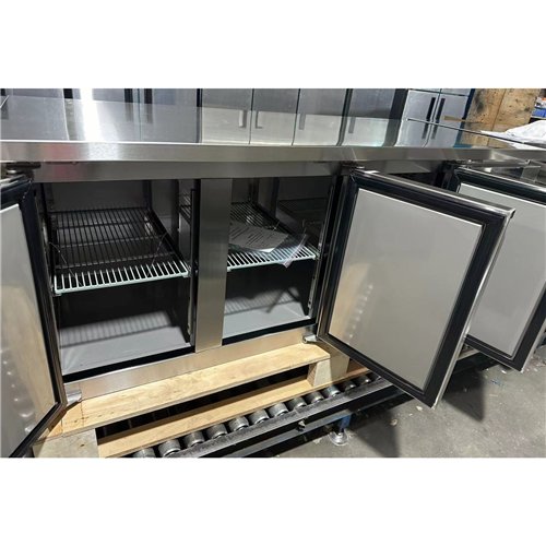 Commercial Refrigerated Counter 3 Door 334L 1794 x 600 x 850mm Fan Assisted Cooling | Stalwart DA-SUP204