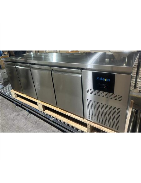 Commercial Refrigerated Counter 4 Door 452L 2239 x 600 x 850mm Fan Assisted Cooling | Stalwart DA-SUP206