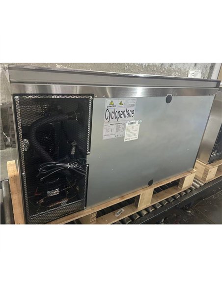 Commercial Refrigerated Counter with Upstand 2 Door 228L 1349 x 600 x 950mm Fan Assisted Cooling | Stalwart DA-SUP208