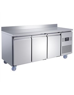 Commercial Refrigerated Counter with Upstand 3 Door 334L 1794 x 600 x 950mm Fan Assisted Cooling | Stalwart DA-SUP210