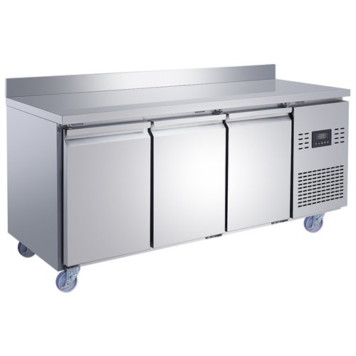Commercial Refrigerated Counter with Upstand 3 Door 334L 1794 x 600 x 950mm Fan Assisted Cooling | Stalwart DA-SUP210