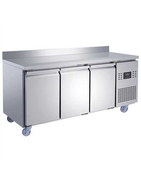 Commercial Refrigerated Counter with Upstand 3 Door 334L 1794 x 600 x 950mm Fan Assisted Cooling | Stalwart DA-SUP210