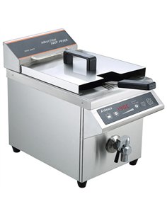 Commercial Countertop Induction Fryer 8L 3kW Single Tank | Stalwart DA-E350Z8F