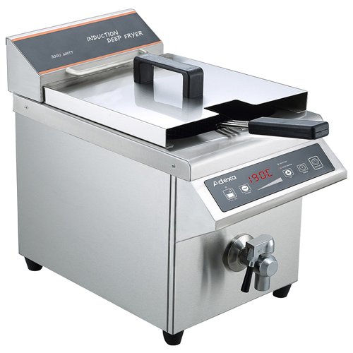 Commercial Countertop Induction Fryer 8L 3kW Single Tank | Stalwart DA-E350Z8F