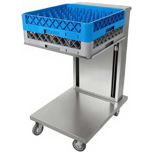 Commercial Cantilever Dishwasher Rack Trolley for 500 × 500mm Racks 6 Rack Capacity Spring Adjustable | Stalwart DA-CLT5050