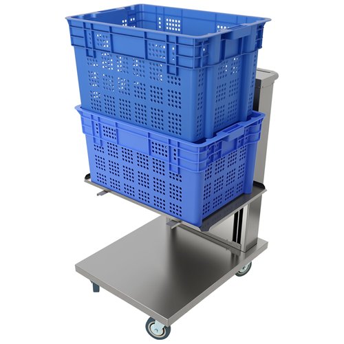 Commercial Cantilever Trolley for 600 × 400mm Euro Boxes &amp Baking Trays Spring Adjustable | Stalwart DA-CLT6040