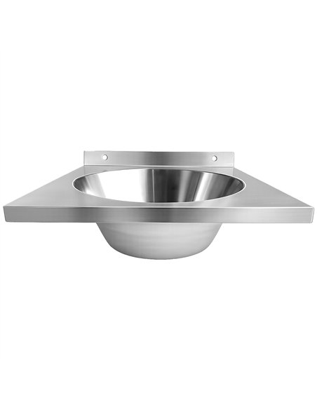 Commercial Wall Mounted Hand Wash Basin 360 × 360mm SS304 Stainless Steel 1.0mm | Stalwart DA-WBR30A