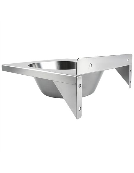 Commercial Wall Mounted Hand Wash Basin 360 × 360mm SS304 Stainless Steel 1.0mm | Stalwart DA-WBR30A