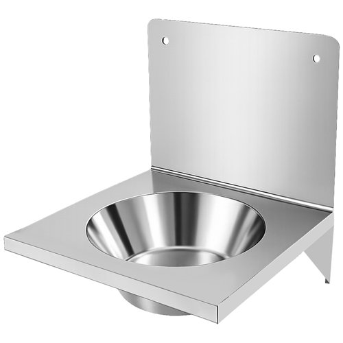 Commercial Wall Mounted Hand Wash Basin with 300mm Backsplash 360 × 360mm SS304 Stainless Steel | Stalwart DA-WBR30AB